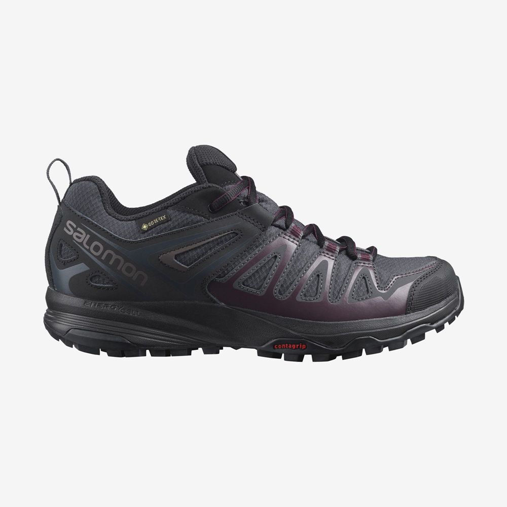 Zapatillas Trekking Salomon Mujer Negras - Salomon Argentina X CREST GORE-TEX,107352-DGP